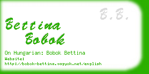 bettina bobok business card